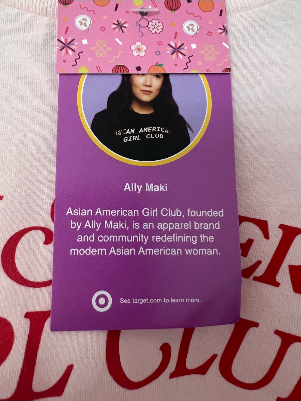 NWT Asian American Girl Club Pink Tee - Picture 3 of 7